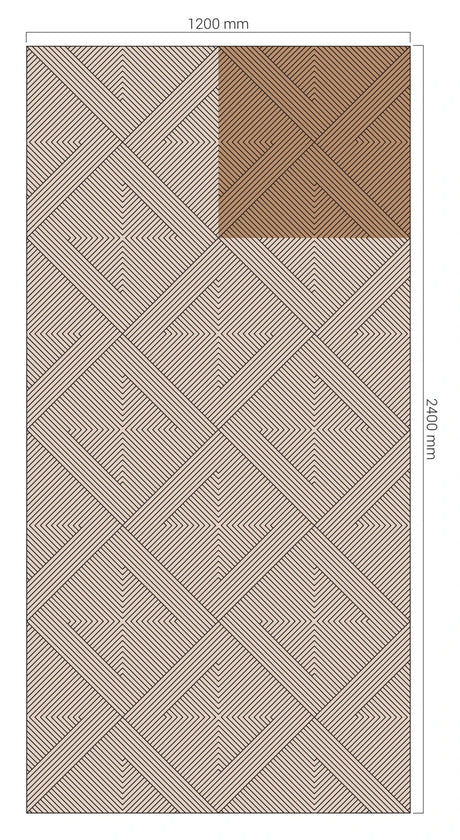 Architectural 3D MDF Wall Panel Rhomb - Ply Online