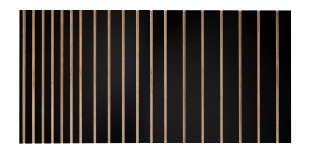 Black Birch Plywood Grooved Wall Cladding 2440x1220mm, 3 panels - Ply Online