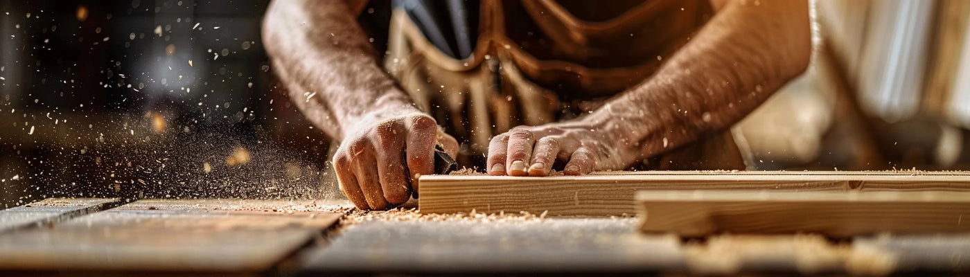 Carpenter with a cutting tool 