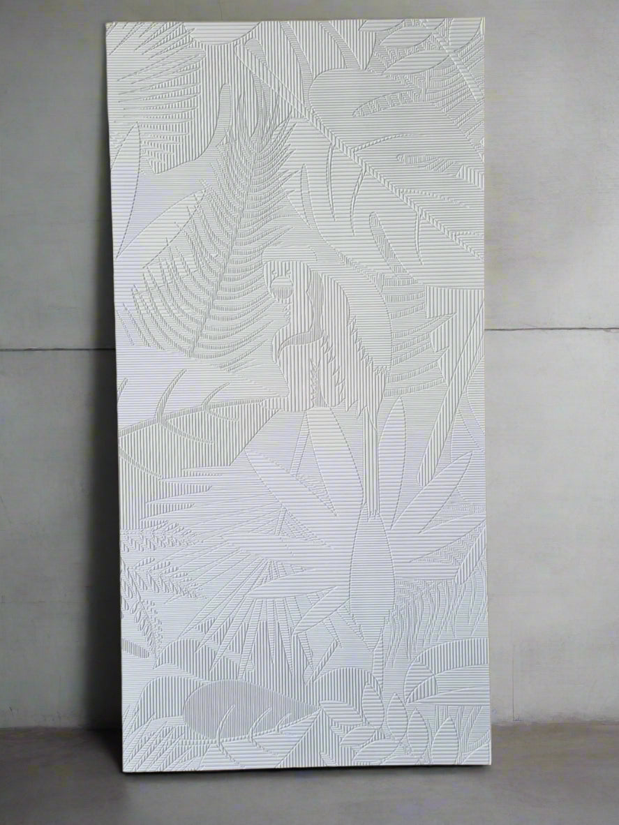 MDF wall panels Selva white - full size